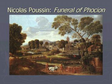 Nicolas Poussin: Funeral of Phocion