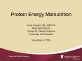 Protein Energy Malnutrition PowerPoint PPT Presentation