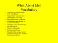 What About Me Vocabulary PowerPoint PPT Presentation
