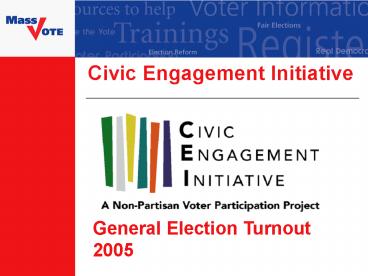 Civic Engagement Initiative