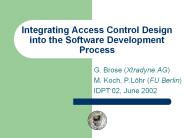 Integrating Access Control Design into the Software Development Process