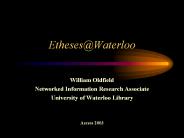 Etheses@Waterloo