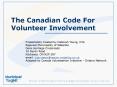 The Canadian Code For Volunteer Involvement PowerPoint PPT Presentation