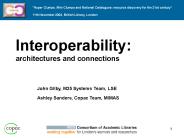 Interoperability: architectures and connections
