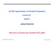 CS 267 Applications of Parallel Computers Lecture 9:  Split-C
