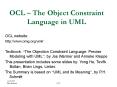 OCL The Object Constraint Language in UML PowerPoint PPT Presentation