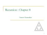 Recursion : Chapter 8           Saurav Karmakar