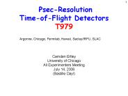 Psec-Resolution Time-of-Flight Detectors T979