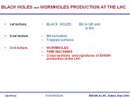 BLACK HOLES.    BH in GR and