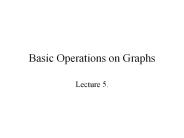 Basic Operations on Graphs