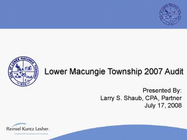 Lower Macungie Township Audit