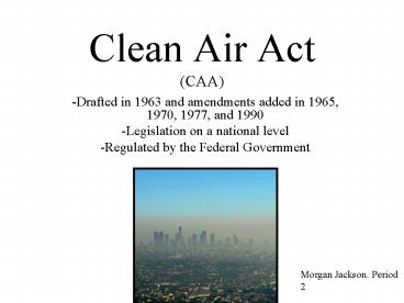 Clean Air Act CAA