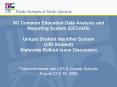 NC Common Education Data Analysis and Reporting System CEDARS Unique Student Identifier System UID S PowerPoint PPT Presentation