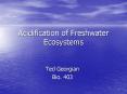 Acidification of Freshwater Ecosystems PowerPoint PPT Presentation