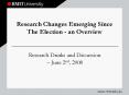 Research Changes Emerging Since The Election - an Overview PowerPoint PPT Presentation