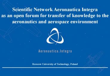Scientific Network Aeronautica Integra