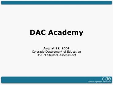 DAC Academy