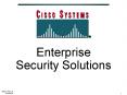 Enterprise Security Solutions PowerPoint PPT Presentation