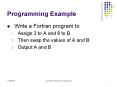 Programming Example PowerPoint PPT Presentation