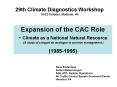 Expansion of the CAC Role - Climate as a National Natural Resource (A study of croquet as analogue to science management.) (1985-1995) PowerPoint PPT Presentation