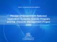 Review of Government Selected Application Systems (GSAS) Program and the Records Management Project 2006 PowerPoint PPT Presentation