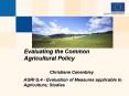 Evaluating the Common Agricultural Policy PowerPoint PPT Presentation