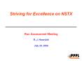Striving for Excellence on NSTX PowerPoint PPT Presentation
