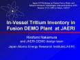 In-Vessel Tritium Inventory in Fusion DEMO Plant at JAERI PowerPoint PPT Presentation