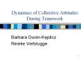 Dynamics of Collective Attitudes During Teamwork PowerPoint PPT Presentation