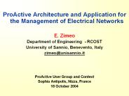 ProActive Architecture and Application for the Management of Electrical Networks