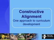 Constructive Alignment One approach to curriculum development