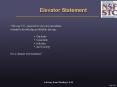 Elevator Statement PowerPoint PPT Presentation