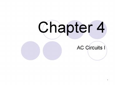 AC Circuits I