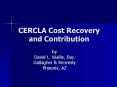 CERCLA Cost Recovery and Contribution PowerPoint PPT Presentation