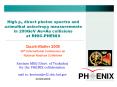 High pT direct photon spectra and azimuthal anisotropy measurements in 200GeV Au Au collisions at RHIC-PHENIX PowerPoint PPT Presentation