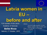 Latvia women in EU 