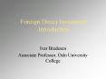 Foreign Direct Investment Introduction PowerPoint PPT Presentation
