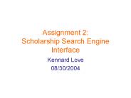 Assignment 2: Scholarship Search Engine Interface