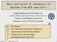 Mass and width of charmonia in medium from QCD sum rules PowerPoint PPT Presentation