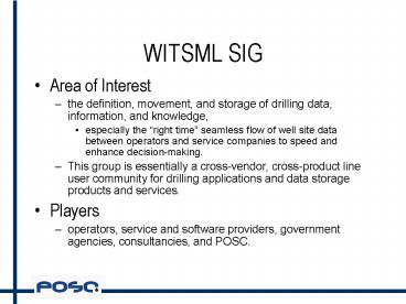 WITSML SIG