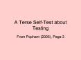 A Terse Self-Test about Testing PowerPoint PPT Presentation