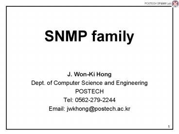 SNMP family