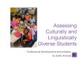 Assessing Culturally and Linguistically Diverse Students PowerPoint PPT Presentation