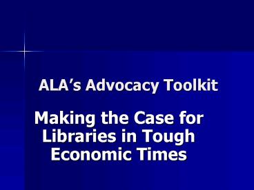 ALAs Advocacy Toolkit
