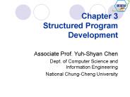 Chapter 2 - Control Structures