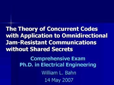 Comprehensive Exam Ph'D' in Electrical Engineering
