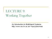 LECTURE 9: Working Together
