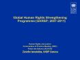 Global Human Rights Strengthening Programme (GHRSP; 2007-2011) PowerPoint PPT Presentation
