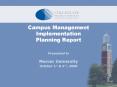 Campus Management Implementation Planning Report PowerPoint PPT Presentation