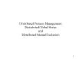 Distributed Process Management: Distributed Global States and Distributed Mutual Exclusion PowerPoint PPT Presentation